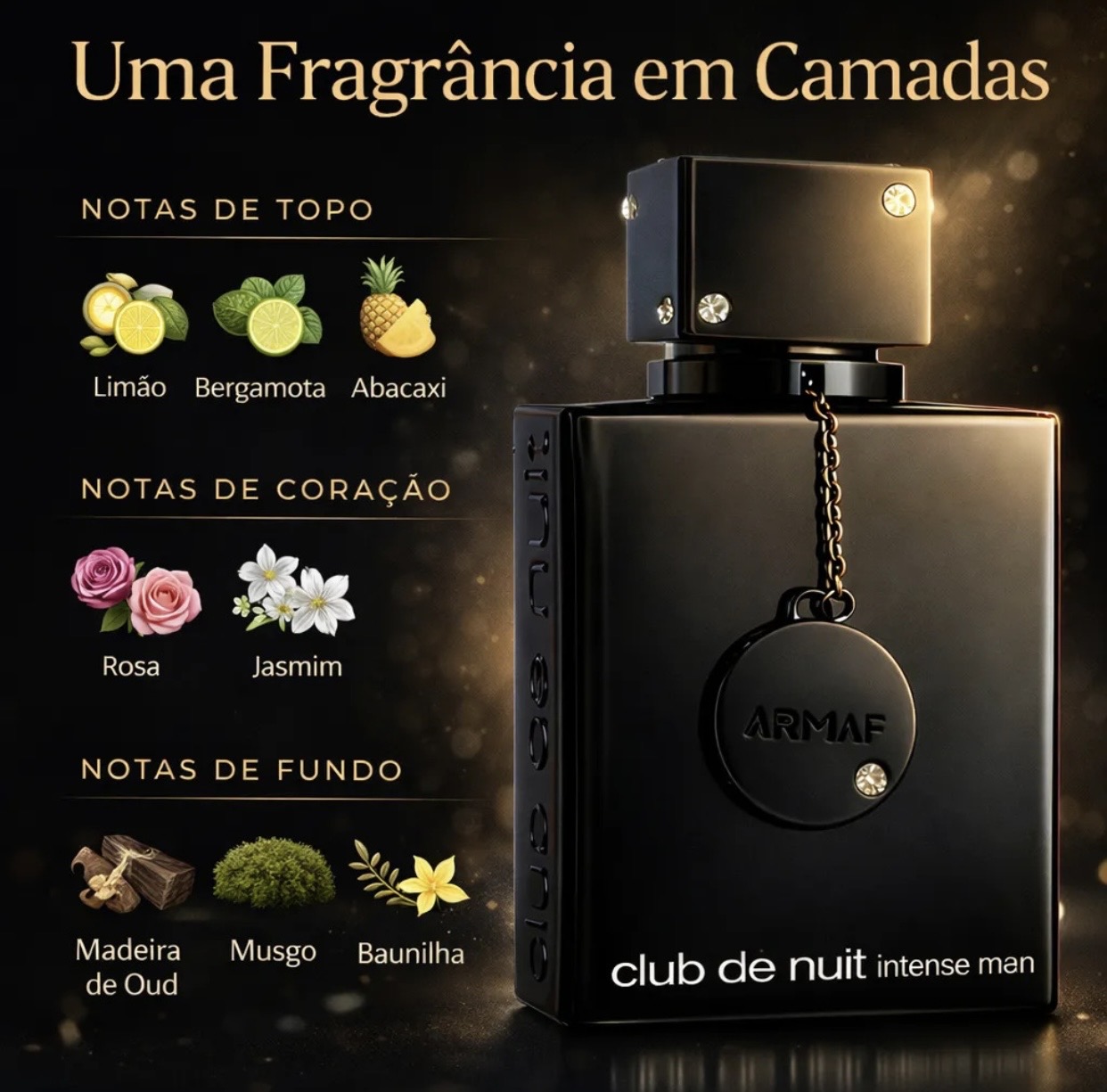 Club de Nuit Intense Man Armaf Eau de Toilette 105ml - Imagem 3